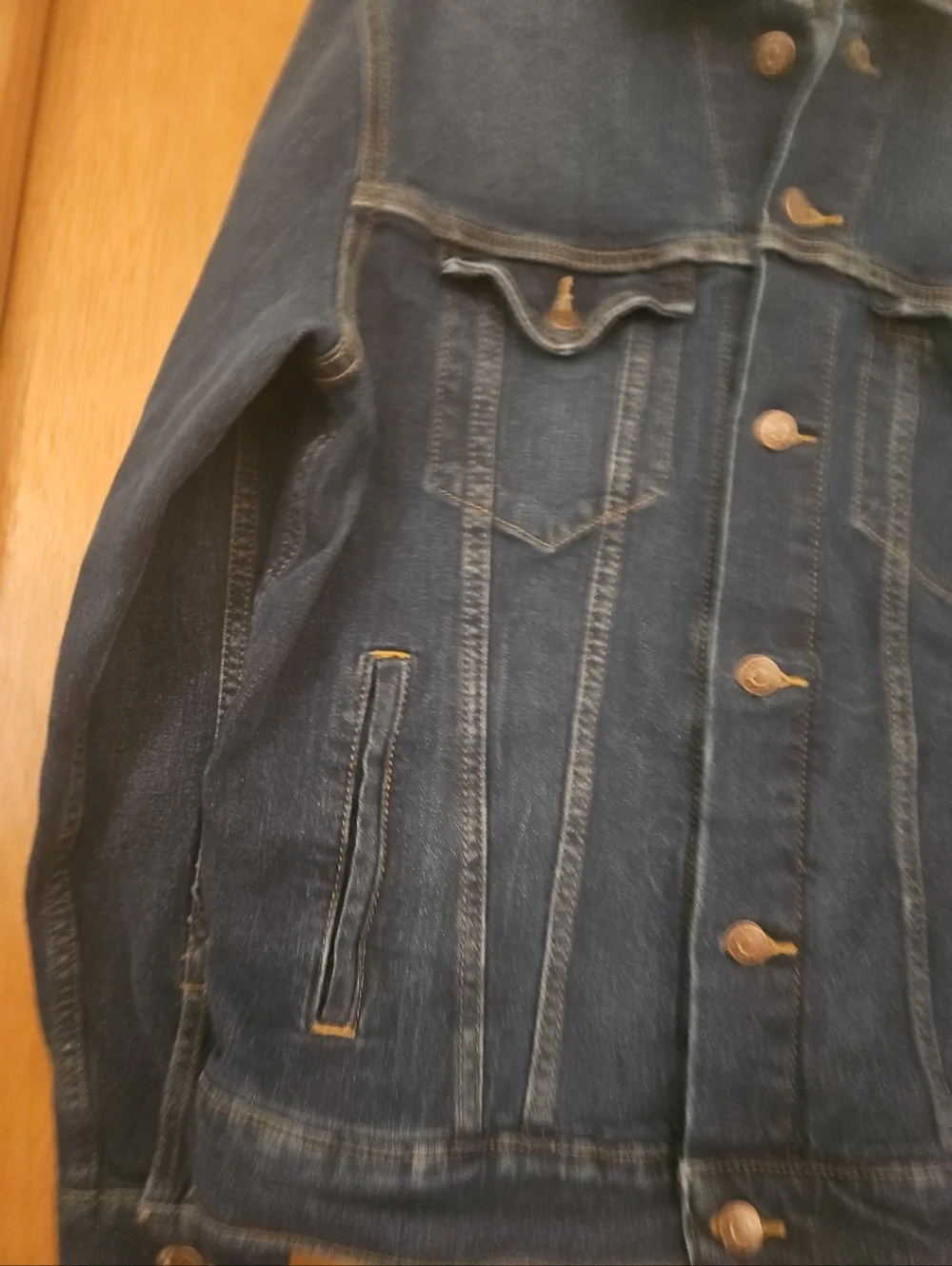Levi Strauss Signature Gold Jean Jacket Womens Sz Small Blue Denim Classic Fit - Picture 3 of 15